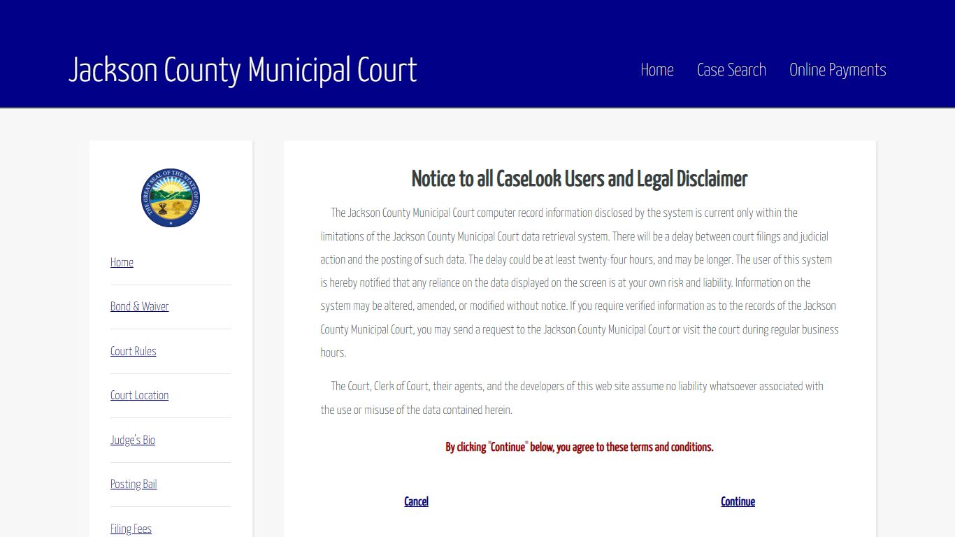 Jackson County Municipal Court - Record Search